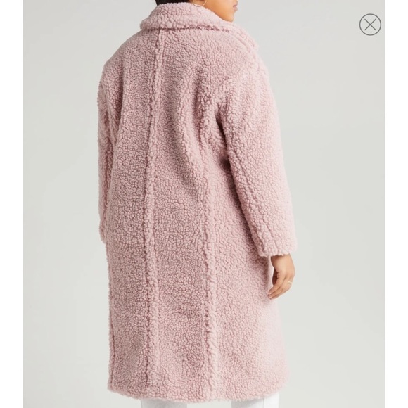UGG Pink Purple Gertrude Long Teddy Coat NWT - Picture 11 of 12
